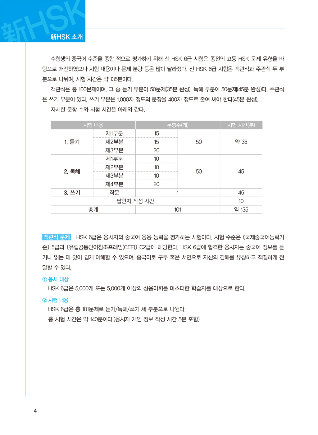 한번에 합격! 신HSK 실전모의고사 6급