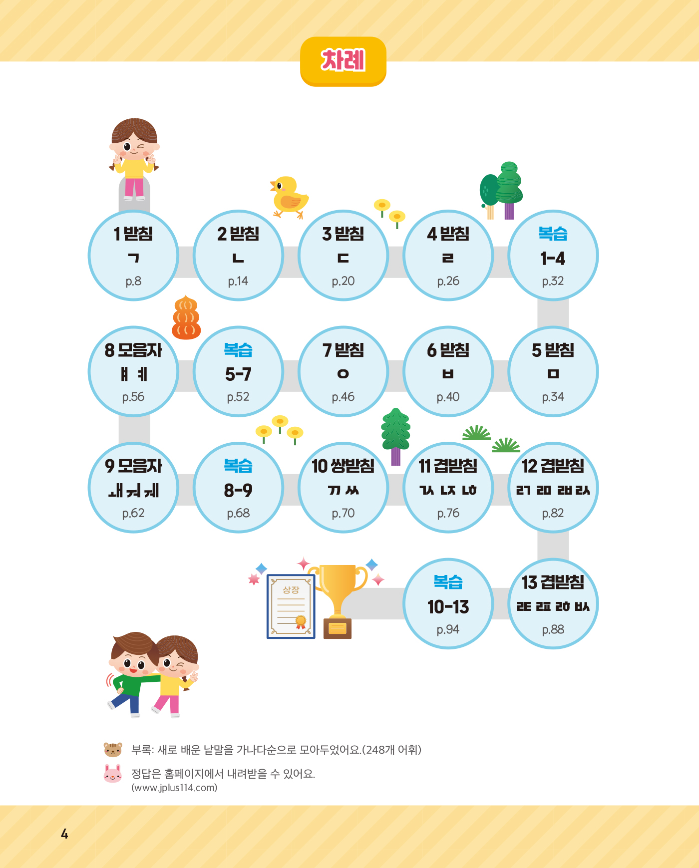 똑똑한 한글 떼기 3 - 받침 · 복잡한 모음편